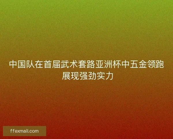 中国队在首届武术套路亚洲杯中五金领跑 展现强劲实力